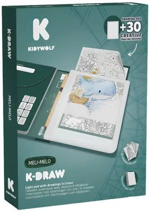 Tablette lumineuse avec dessin à décalquer KIDYDRAW-PAD "Meli-Melo"