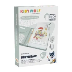 Tablette lumineuse avec dessin à décalquer KIDYDRAW-PAD "Food around the world"