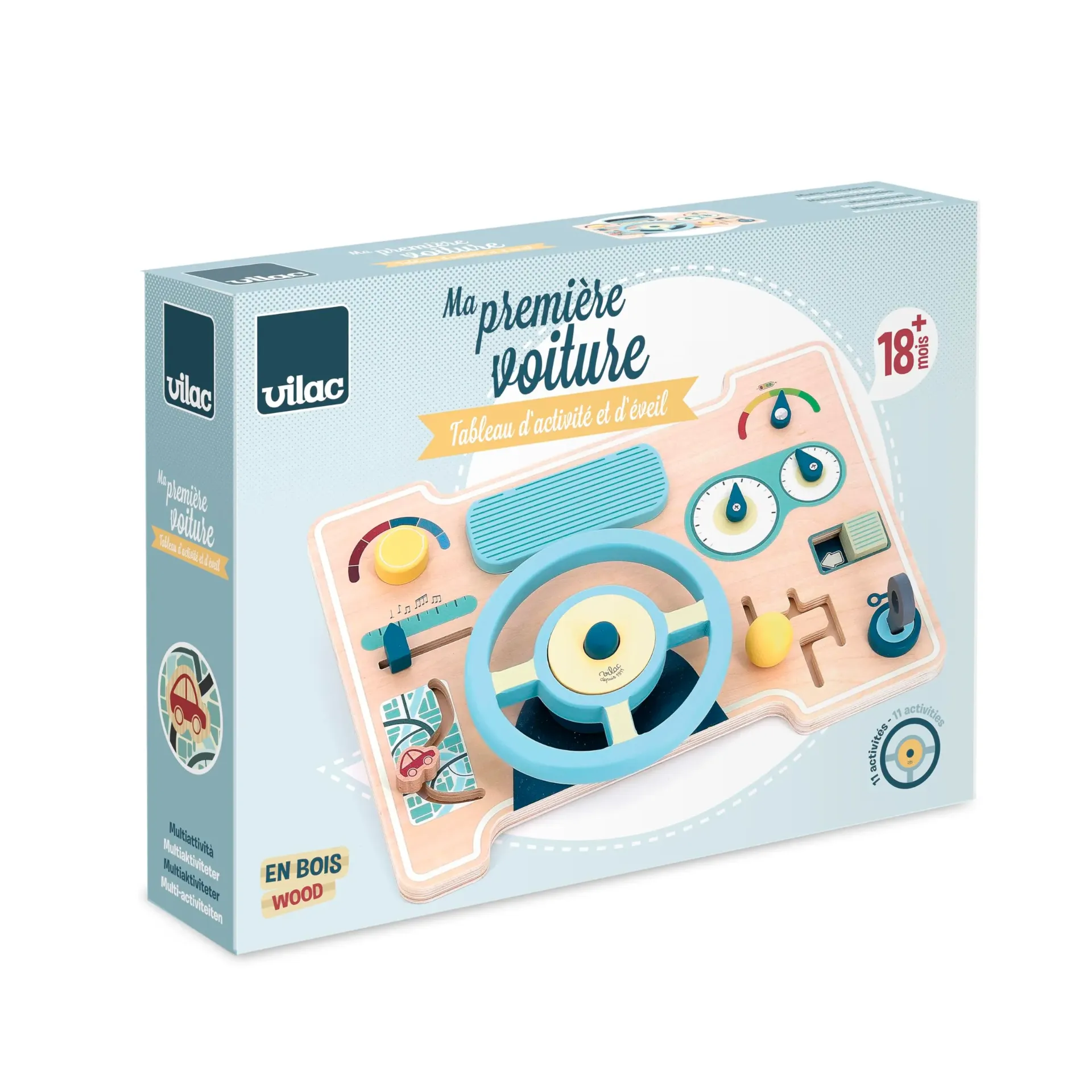 Tableau d'activités et d'éveil "Ma première voiture"