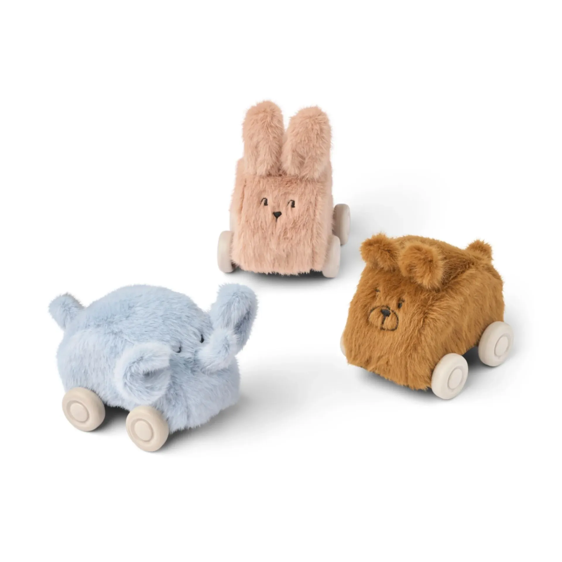 Petites voitures en peluche (3 pièces)