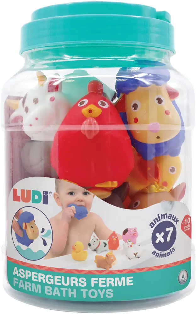 Bocal d'animaux aspergeurs "Ferme" (7 pces)
