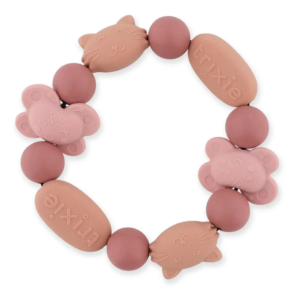 Bracelet de dentition en silicone "Chat & Papillon"
