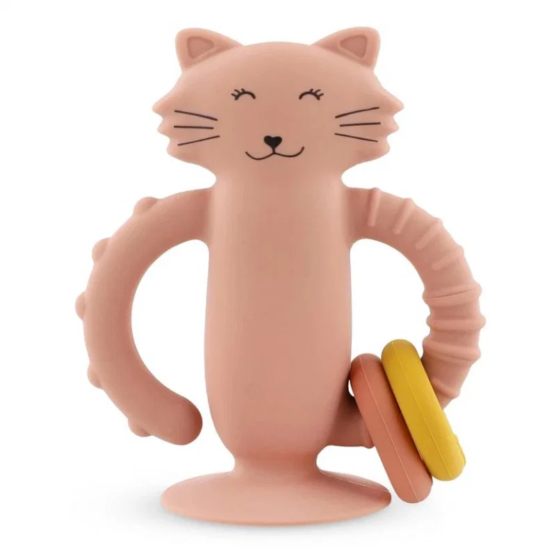 Jouet sensoriel en silicone avec ventouse "Chat"