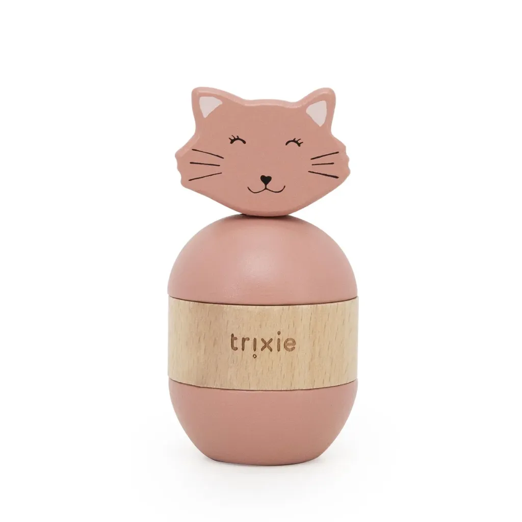 Jouet d'empilage avec hochet "Chat"