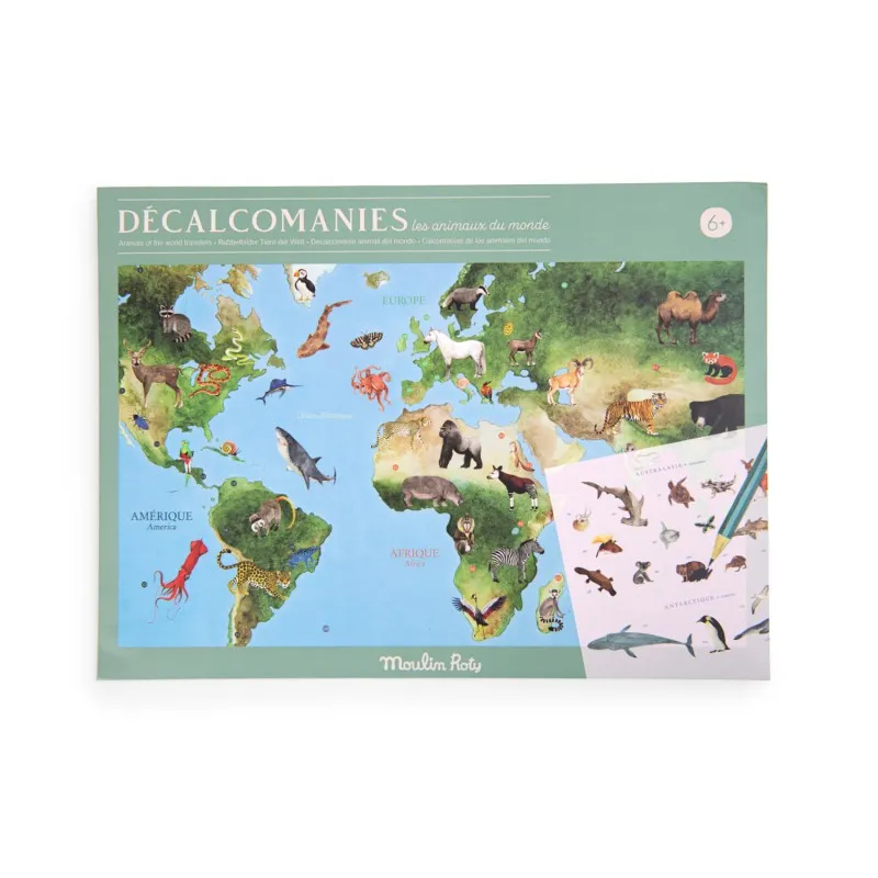 Décalcomanies "Les animaux du monde"