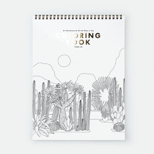 [ATWCB04] Livre de coloriage "Cactus & Plants" - Tome 03