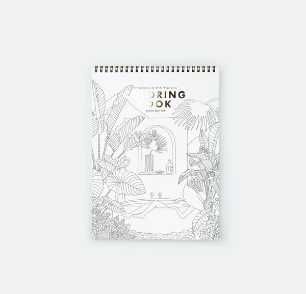 [ATWCB05] Livre de coloriage "Exotic Bathtub