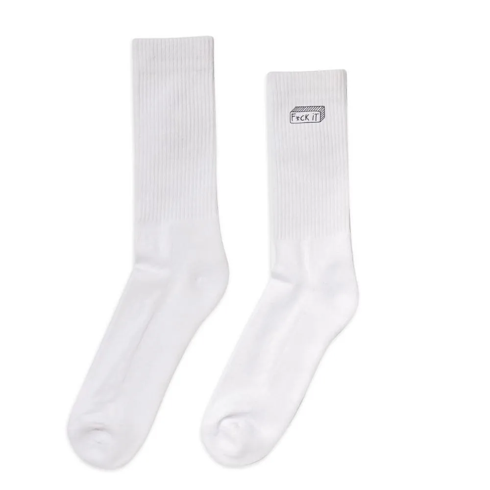 Chaussettes hautes 38-41 "F*ck it"