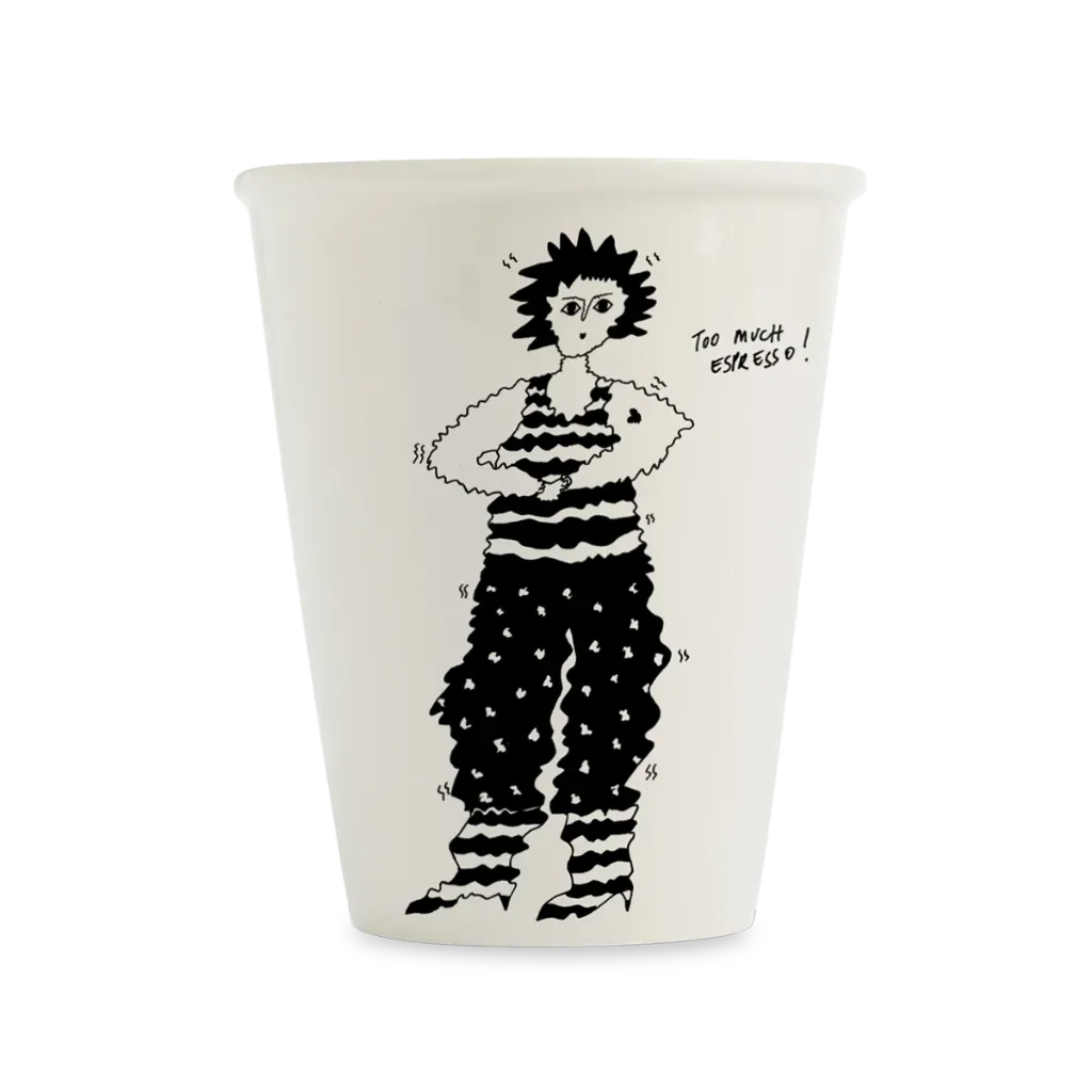 [HELCUPTOOMUCHESPRESSO] Tasse en porcelaine "Too much espresso"