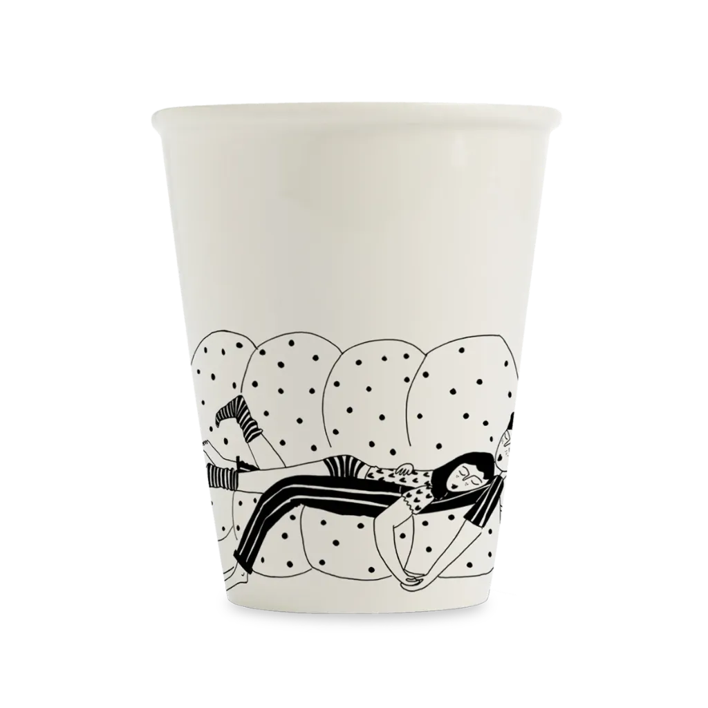[HELCUPCANCELLINGPLANSCLUB] Tasse en porcelaine "Cancelling plans club"