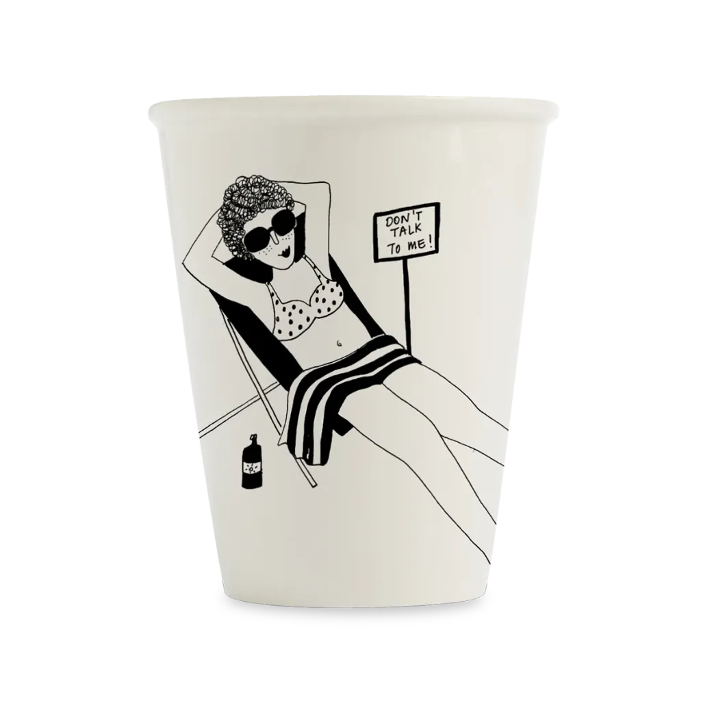 [HELCUPDONTTALKTOME] Tasse en porcelaine "Don't talk to me"