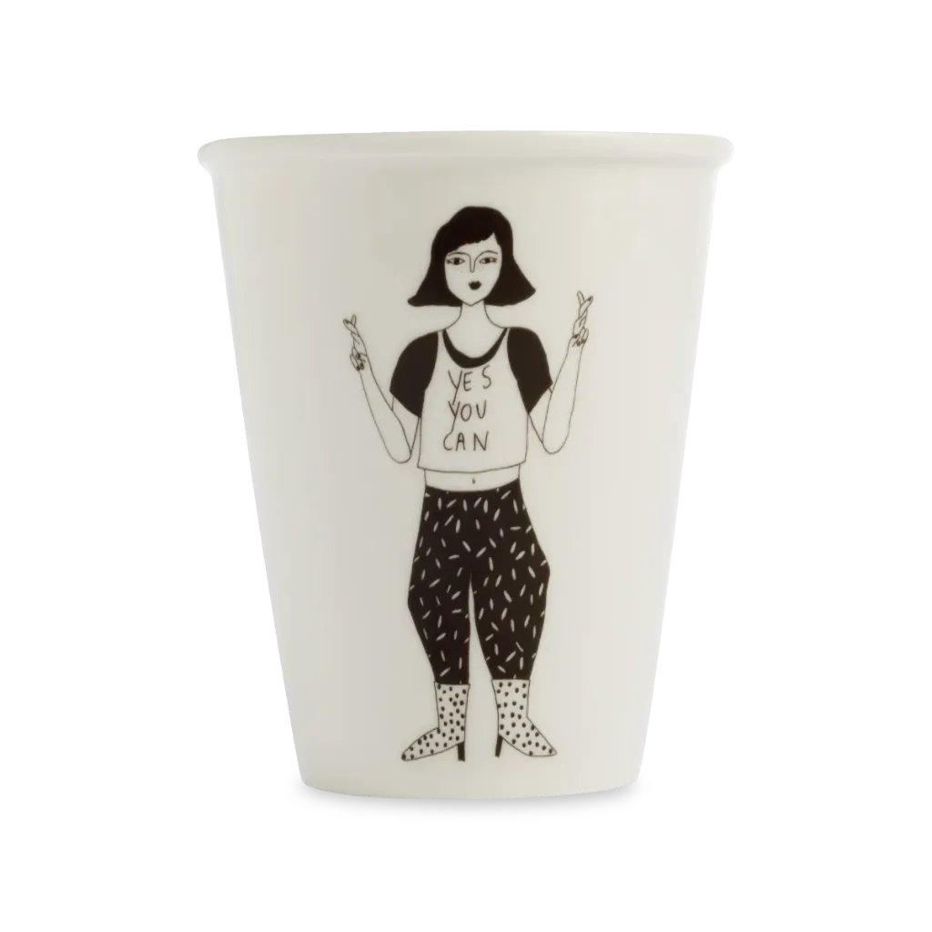[HELCUPYESYOUCAN] Tasse en porcelaine "Yes you can"