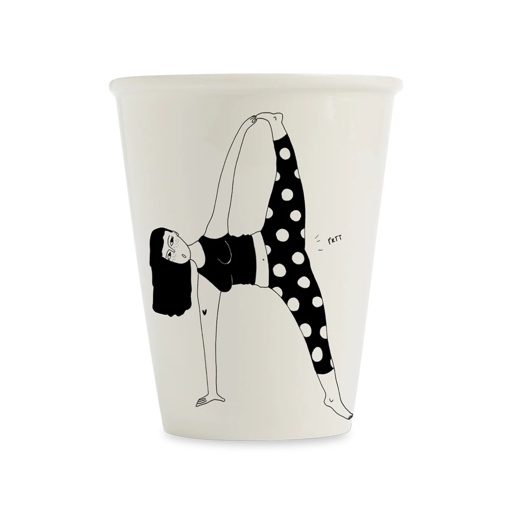 [HELCUPYOGAFART] Tasse en porcelaine "Yoga fart"
