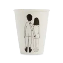 Tasse en porcelaine "Naked couple back"