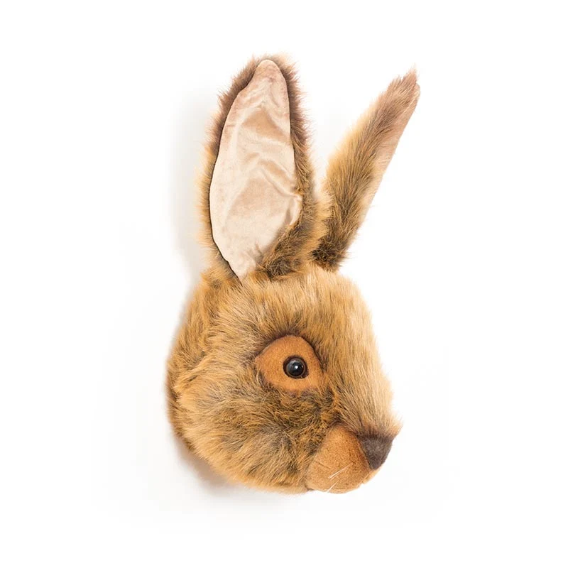 Tête de lièvre en peluche "Lewis"