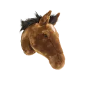 Tête de cheval brun en peluche "Scarlett"