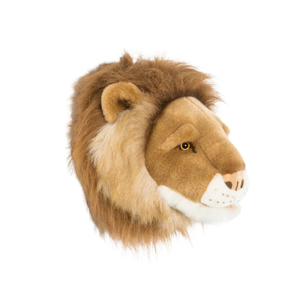 Tête de lion en peluche "Cesar"