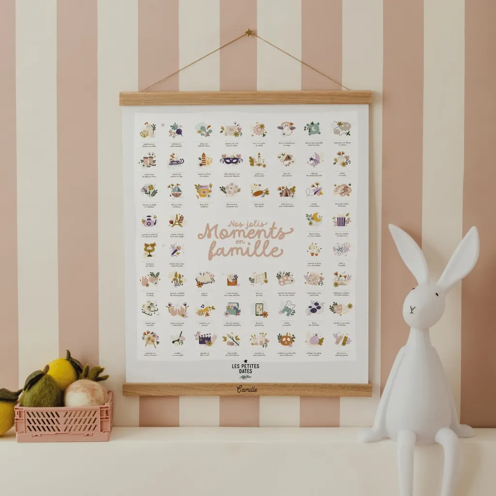 Affiche à dater "Nos jolis moments en famille"