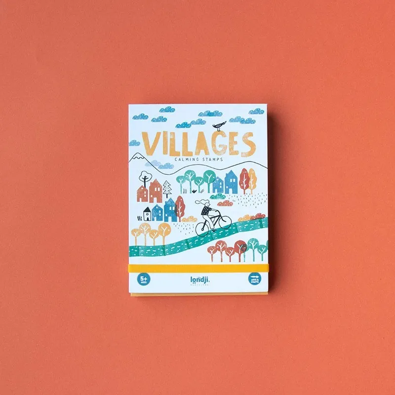 Set tampons en bois - village