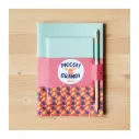 Set de papeterie 2 cahiers + 1 crayon "Collection Moutarde"