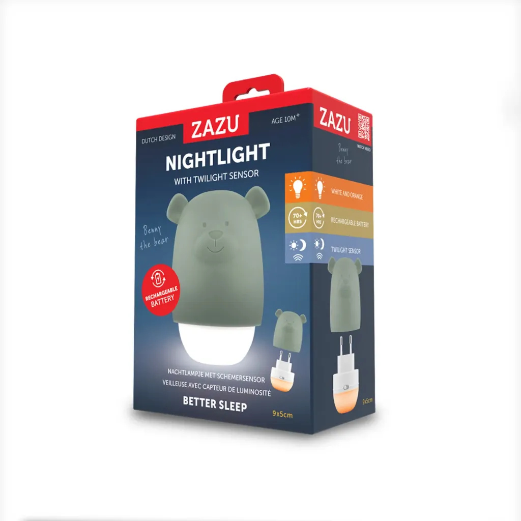 [ZAZZA-BENNY-02] Veilleuse compacte nomade "Benny sauge"