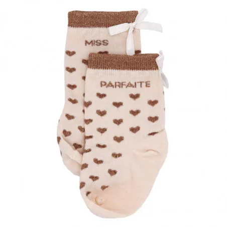 Chaussettes coeurs "Miss parfaite" 6-18 mois