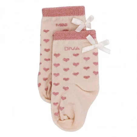 Chaussettes coeurs "Mini diva" 6-18 mois
