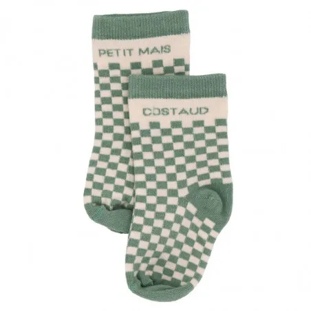 Chaussettes damier "Petit mais costaud" 6-18 mois