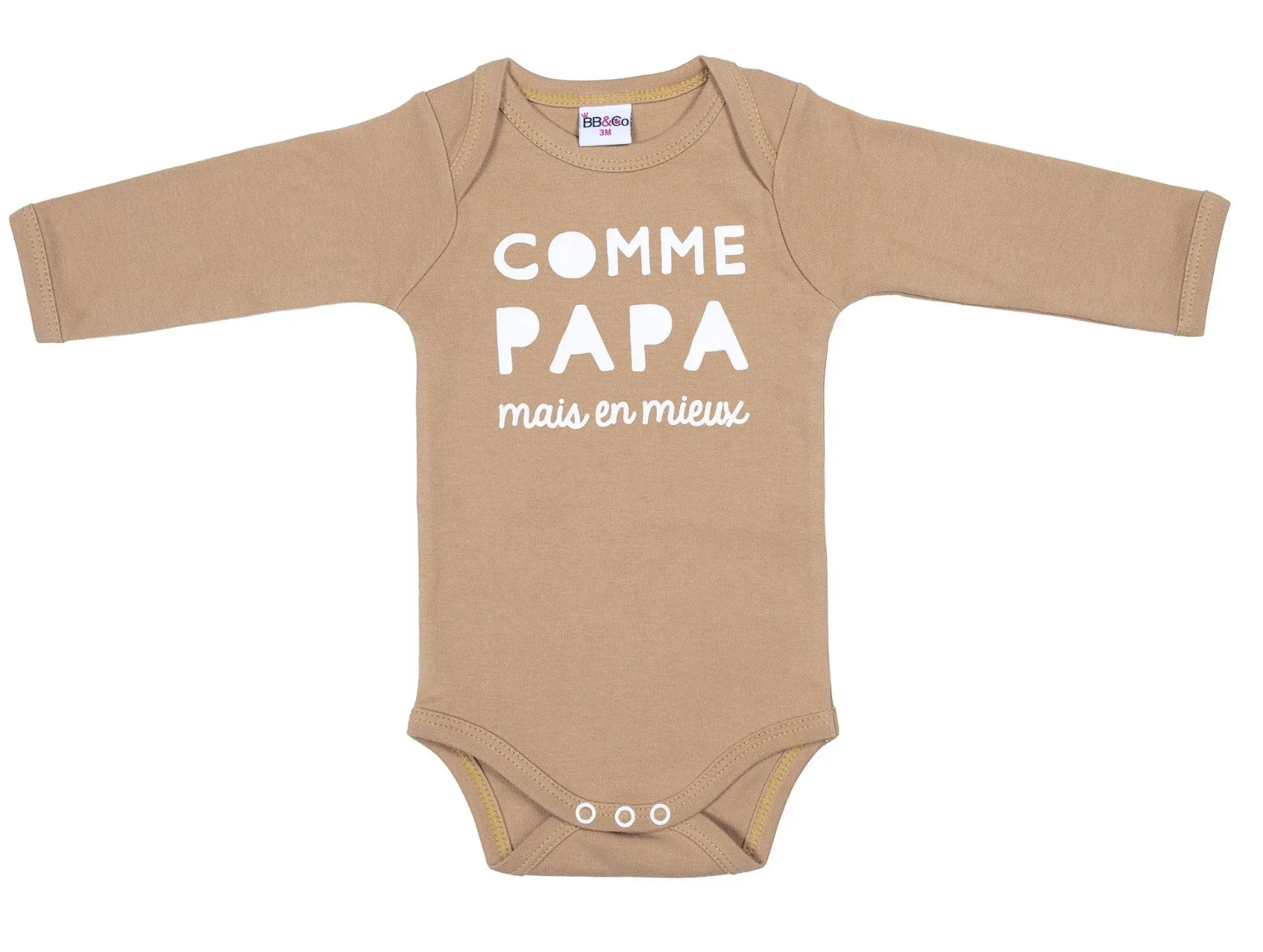 Body manches longues "Comme papa mais en mieux"