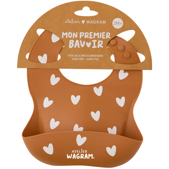 Bavoir en silicone "Caramel"