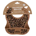 Bavoir en silicone "Caramel léopard"