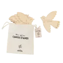 Cartes étapes en bois "colombe"