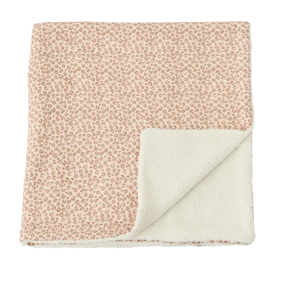 Couverture pilou et gaze de coton "léopard"
