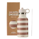 Gourde isotherme 350ml "rayures marrons"