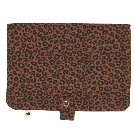 Range couches en gaze de coton "léopard marron"