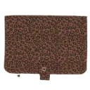 Range couches en gaze de coton "léopard marron"
