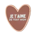 Magnet "Je t'aime de tout mon cœur"