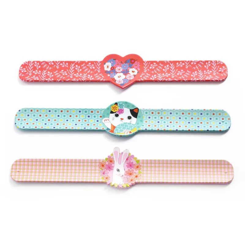 Bracelet enrouleur "Cœur/Chat/Lapin"