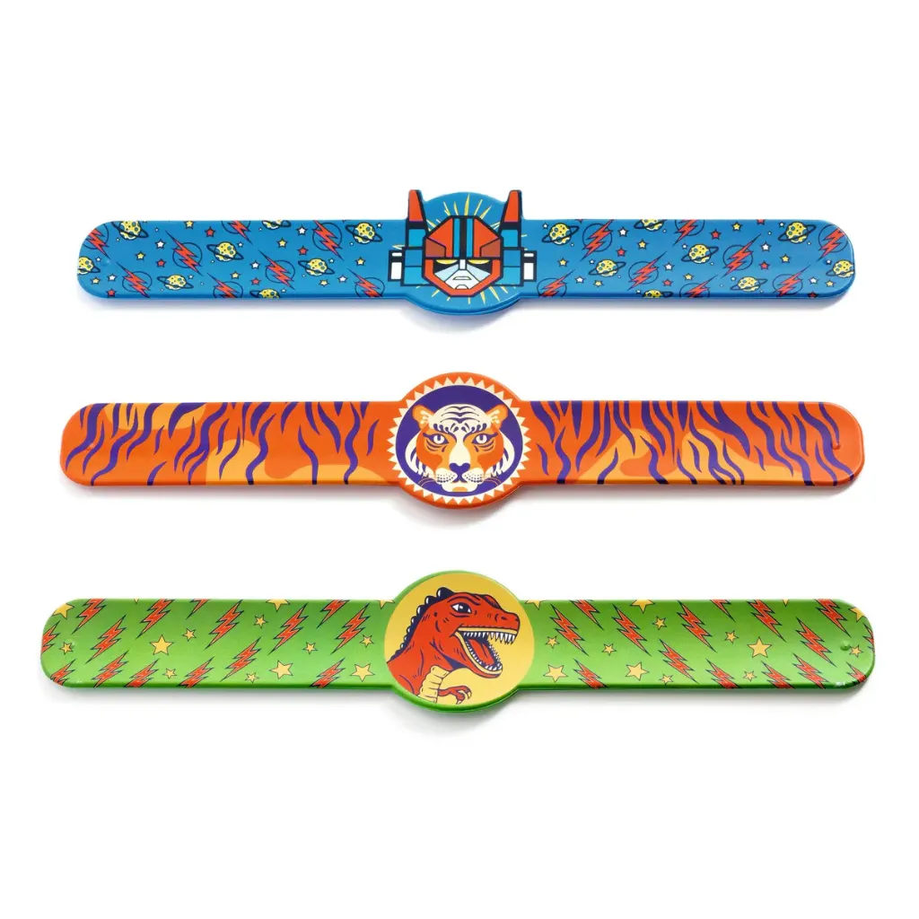 Bracelet enrouleur "Dino/Tigre/Super héros"