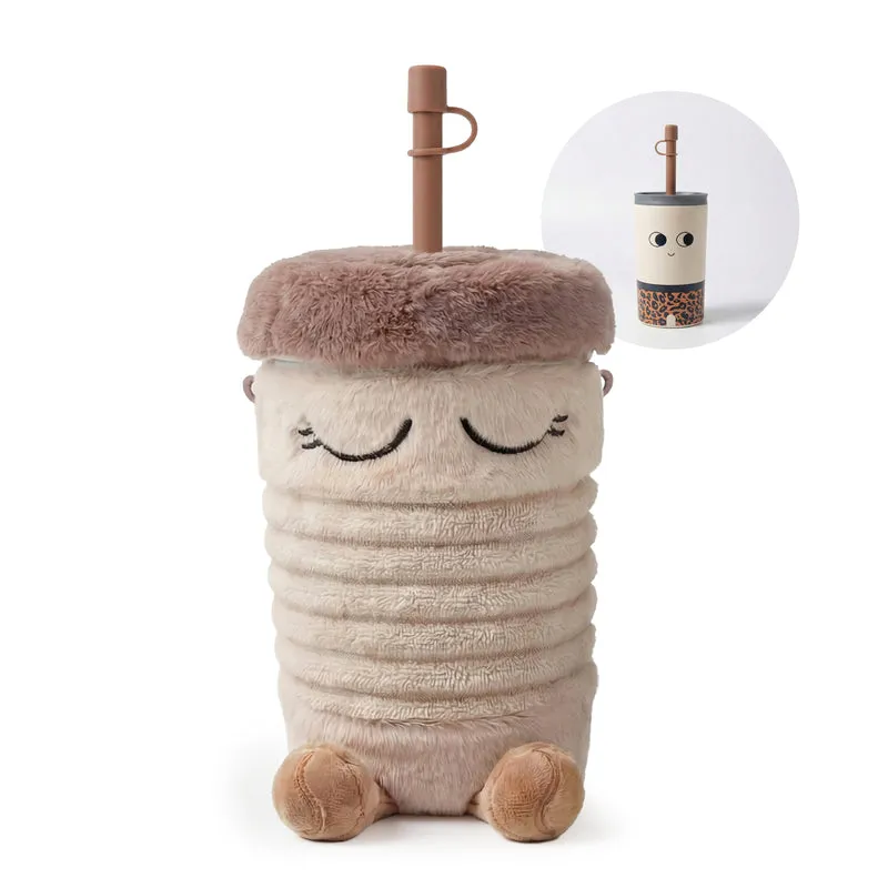 Gobelet à paille avec housse en peluche "Brewster the Bold"