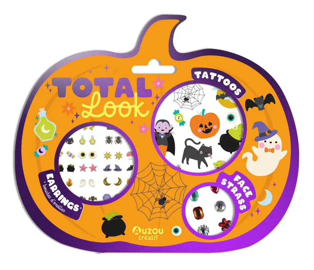 Tatoos et boucles d'oreille "Total look Halloween"