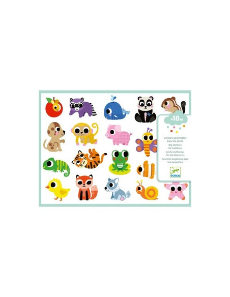 [DJ09084] Grosses gommettes pour les petits "Bébés animaux"