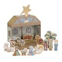 Crèche de Noël avec figurines en bois