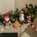 Coffret de Noël  "Jim" - 4 décorations en peluche à suspendre