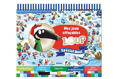 Mes jeux effaçables Loup "Spécial Noël"