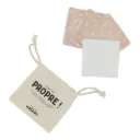 Lot de 4 lingettes lavables "Cœur" 