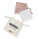 Lot de 4 lingettes lavables "Cœur" 