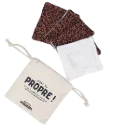 Lot de 4 lingettes lavables "Léopard marron"