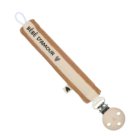 Attache-lolette en gaze de coton "rayures larges"