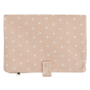 Range couches en gaze de coton "beige et petits coeurs"